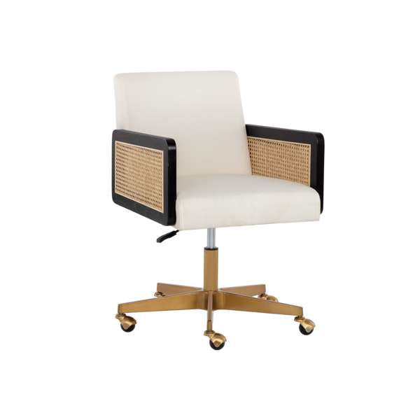 Claudette Office Chair - Linoso Ivory