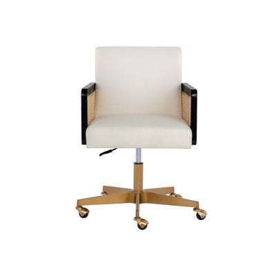 Claudette Office Chair - Linoso Ivory