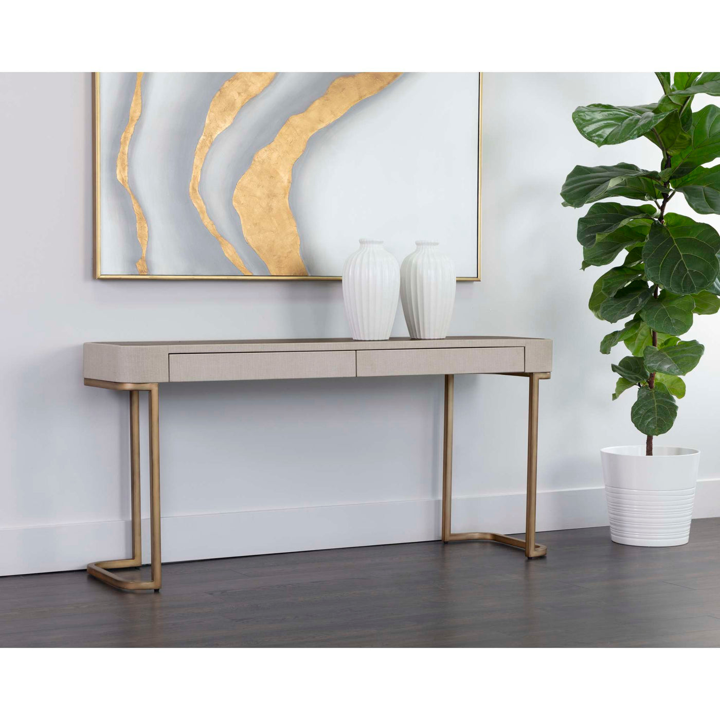 Jamille Console Table - Cream