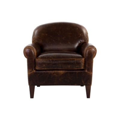 BASTONI LOUNGE CHAIR - CHOCOLATE LEATHER