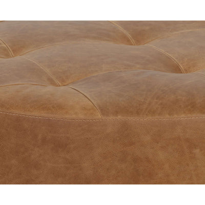 NILDA OTTOMAN - CAMEL LEATHER