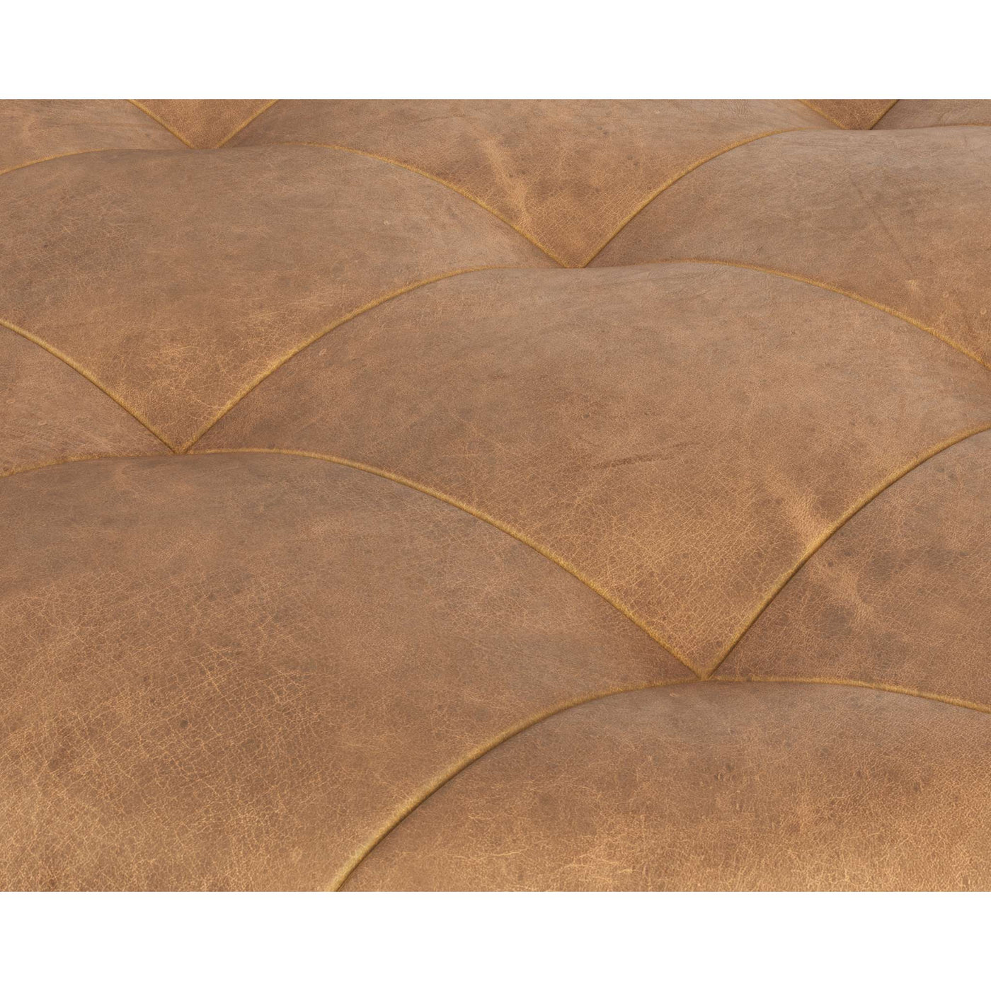 NILDA OTTOMAN - CAMEL LEATHER