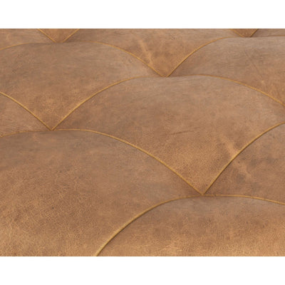 NILDA OTTOMAN - CAMEL LEATHER