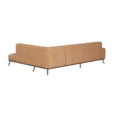 Brandi Sofa Chaise - Raf - Camel Leather