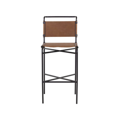 CORRIGAN BARSTOOL - COGNAC LEATHER