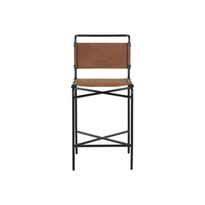 CORRIGAN COUNTER STOOL - COGNAC LEATHER