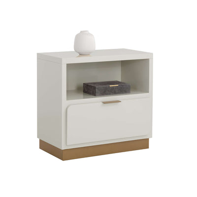 Jenkins Nightstand - High Gloss Cream