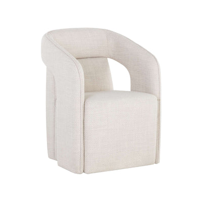 KENDRICK WHEELED DINING ARMCHAIR