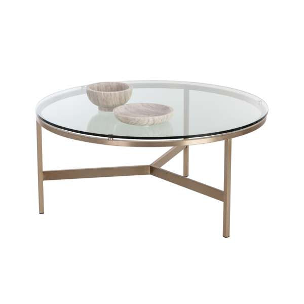 Flato Coffee Table - Antique Brass