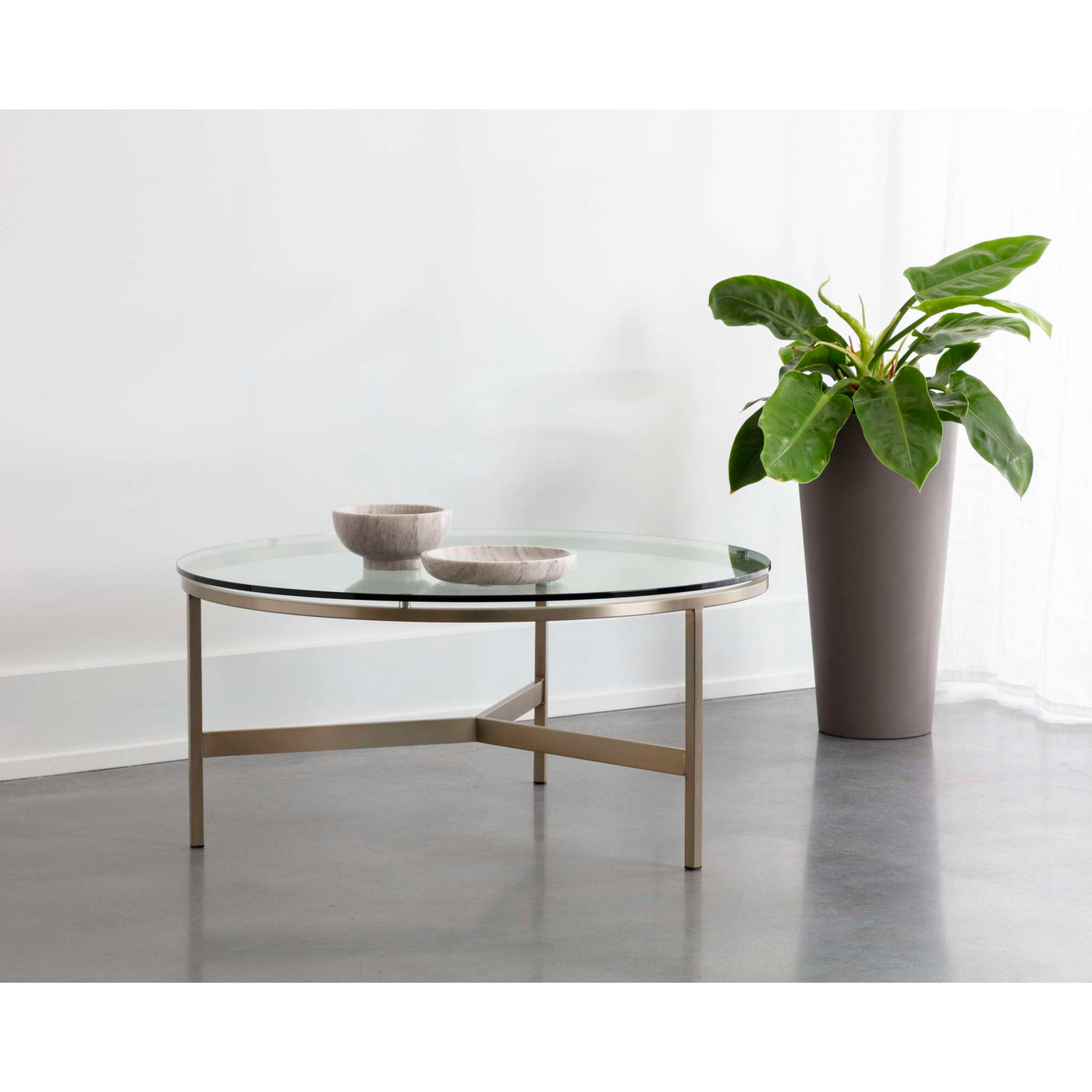 Flato Coffee Table - Antique Brass