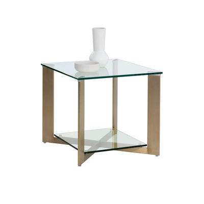 XAVIER SIDE TABLE - ANTIQUE BRASS