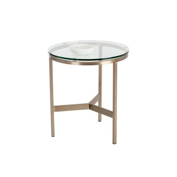 Flato End Table - Antique Brass