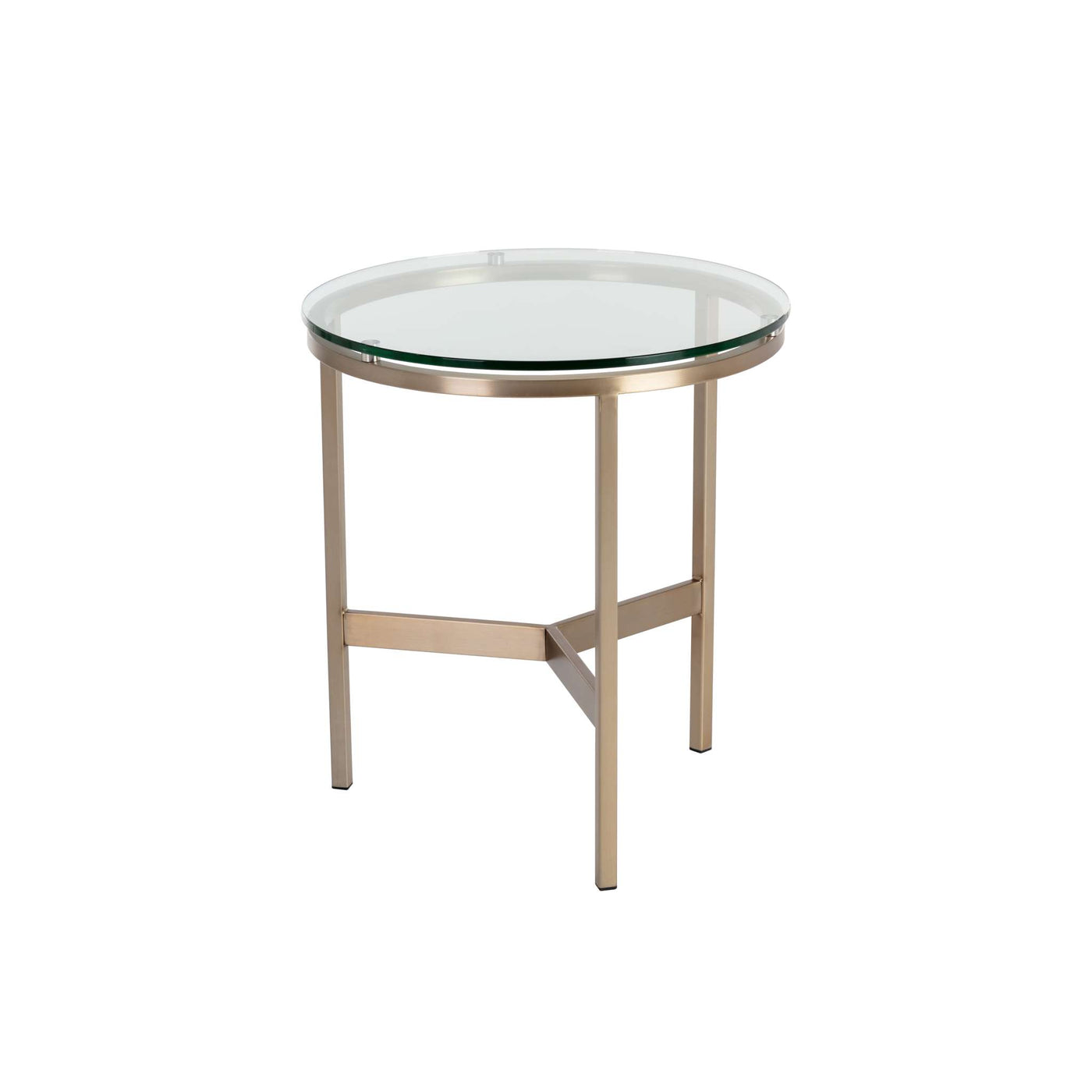 FLATO END TABLE - ANTIQUE BRASS