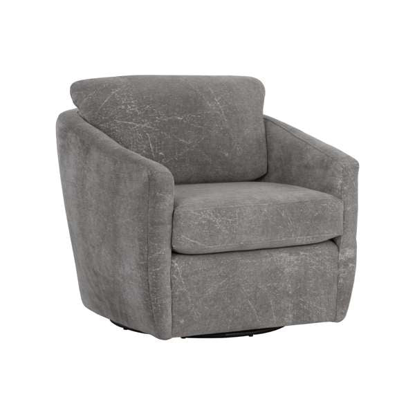 IRINA SWIVEL LOUNGE CHAIR - NEPAL PEBBLE