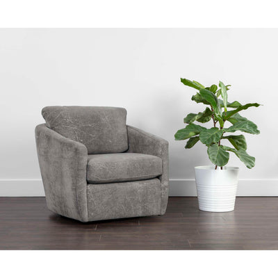 IRINA SWIVEL LOUNGE CHAIR - NEPAL PEBBLE