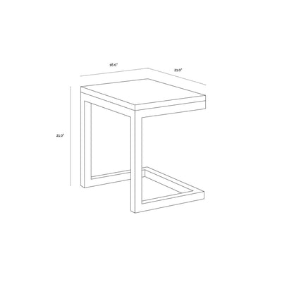 Geneve C-Shaped End Table