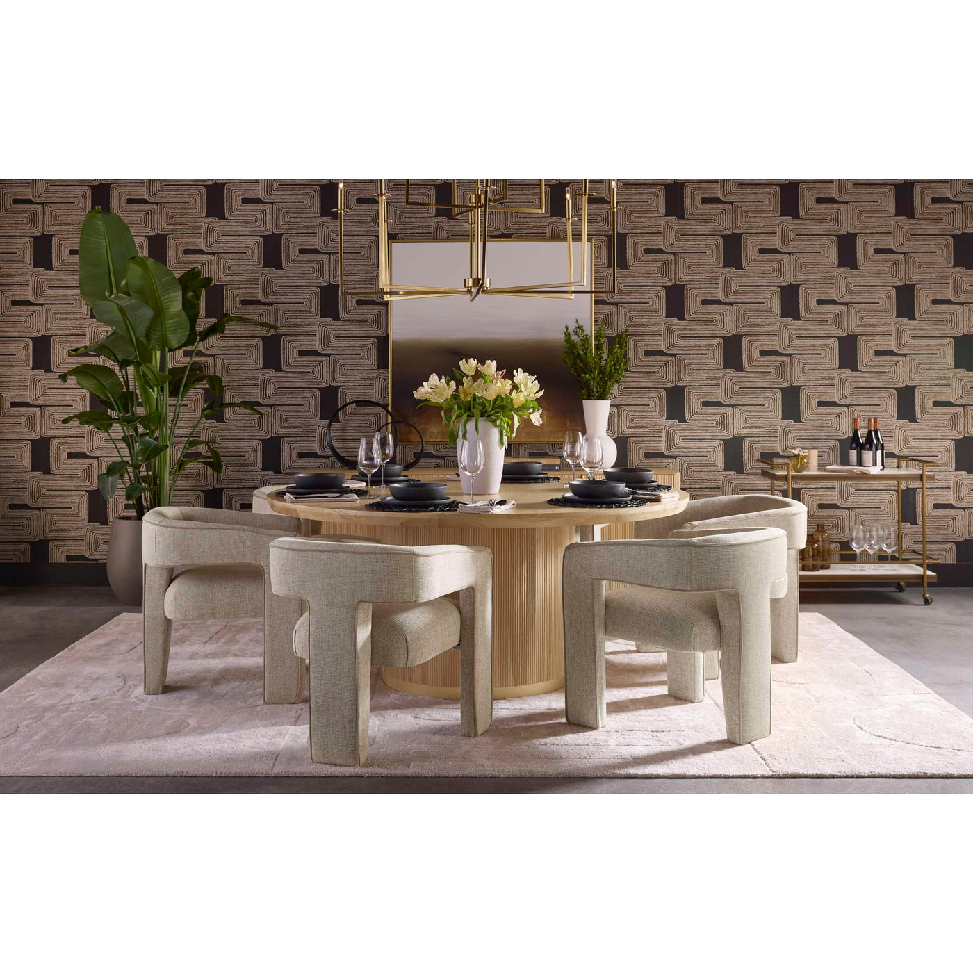 KRASNER DINING ARMCHAIR - RHAPSODY SAND