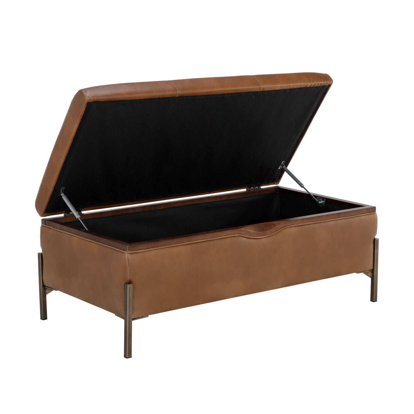 KAEL STORAGE BENCH - TOBACCO TAN