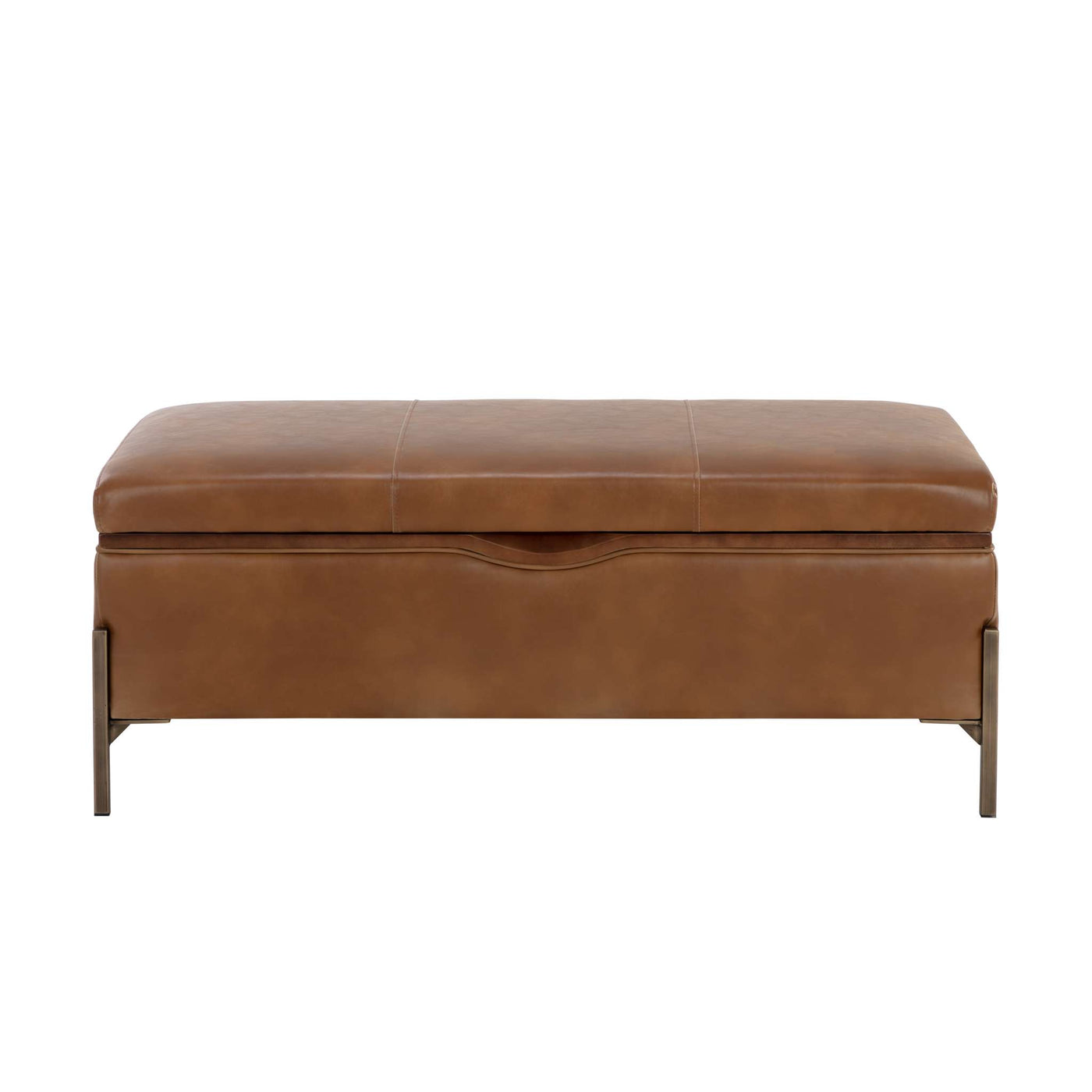 KAEL STORAGE BENCH - TOBACCO TAN