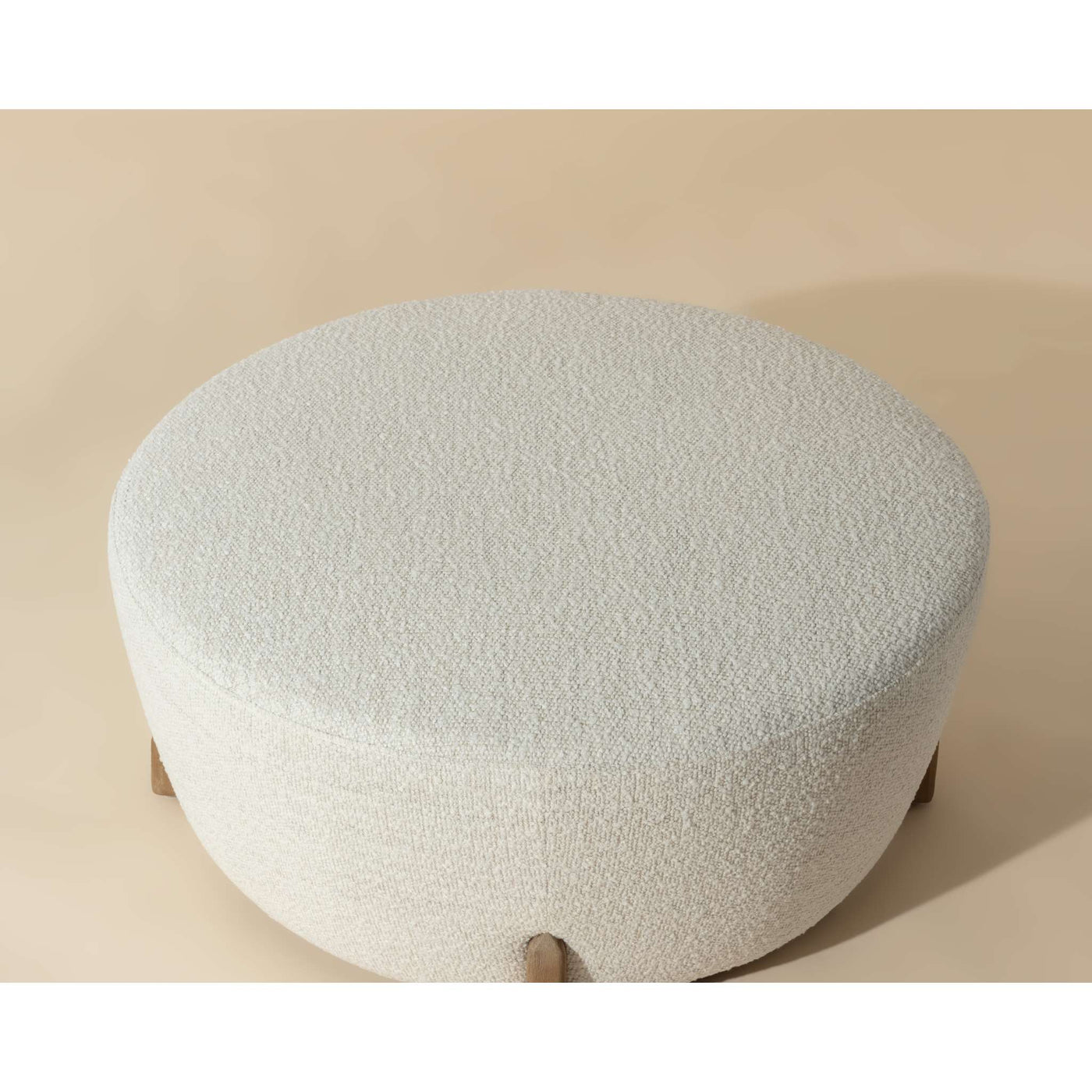 CYAN OTTOMAN - NATURAL - MERINO PEARL