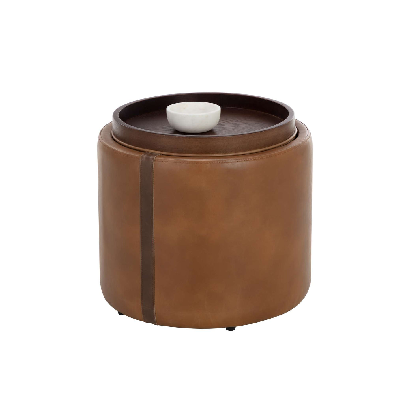 Borelli Storage Ottoman - Tobacco Tan / Autumn Chestnut