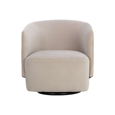 SARINA SWIVEL LOUNGE CHAIR - MEG TAUPE / MEG GOLD