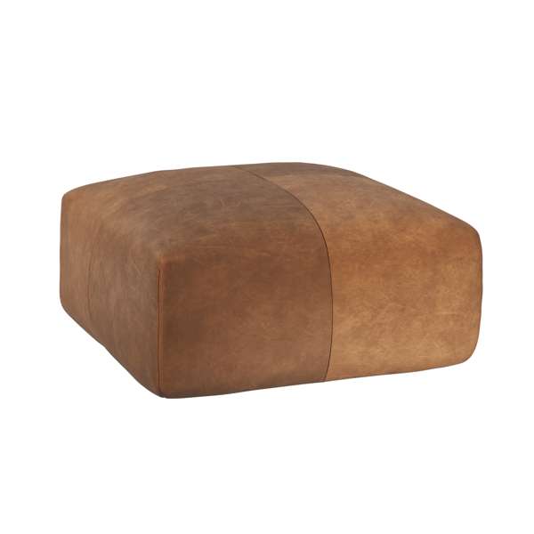 Elio Ottoman - Cognac Leather