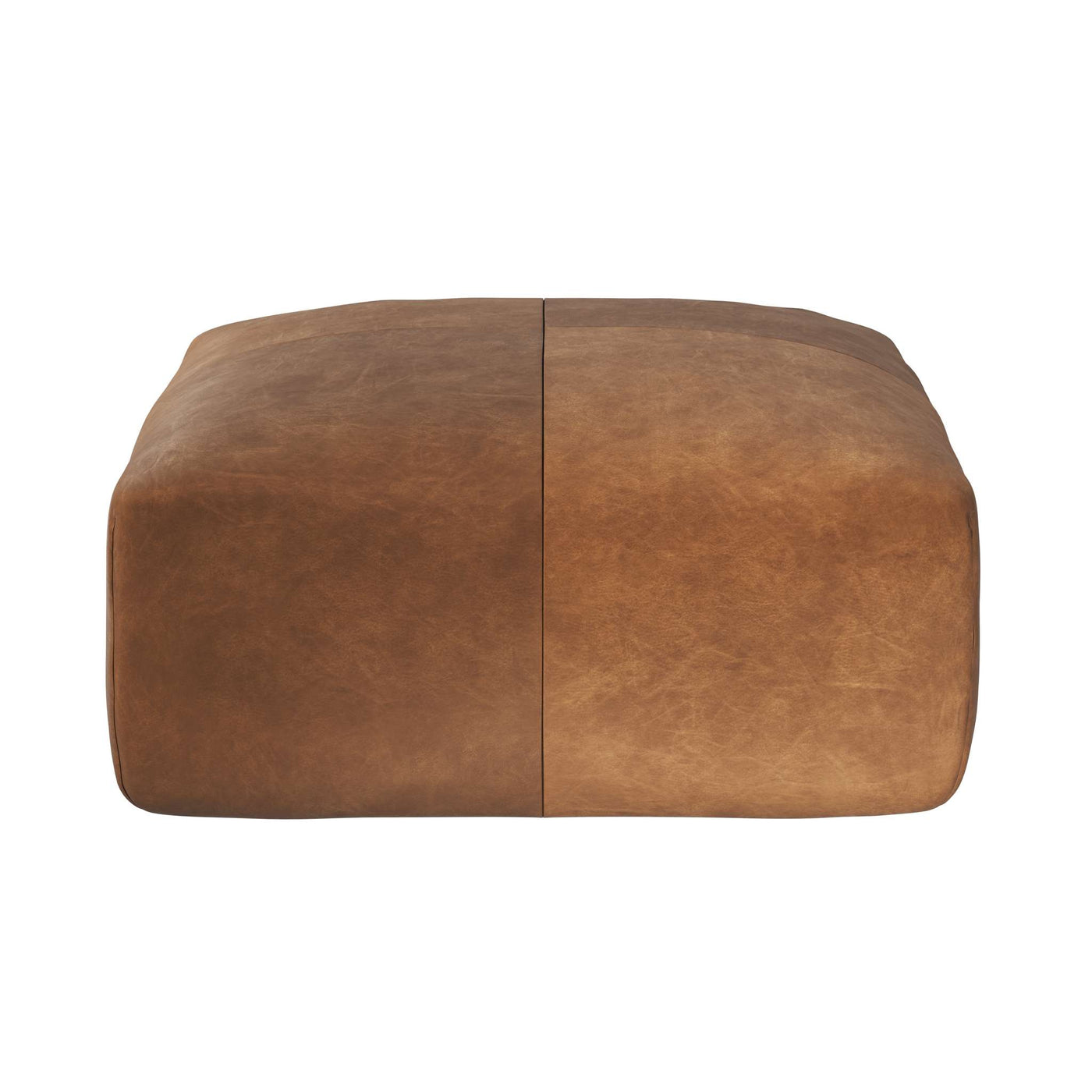 Elio Ottoman - Cognac Leather