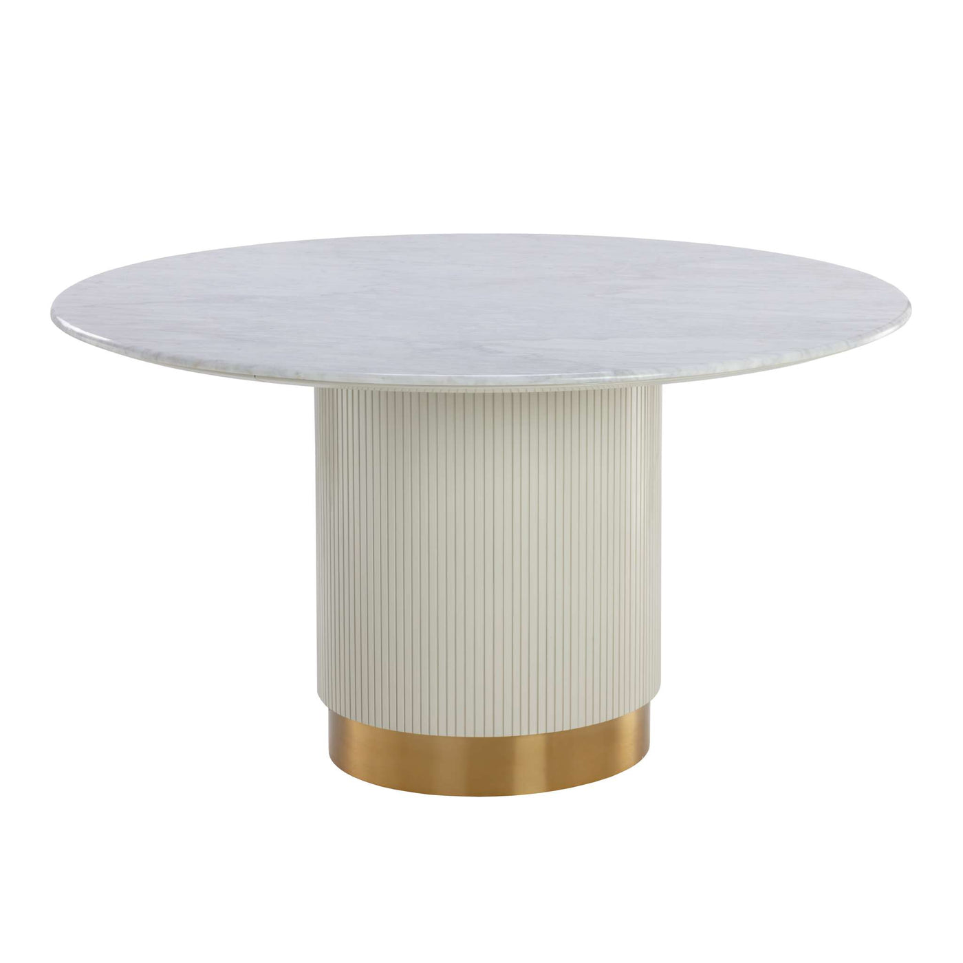 Paloma Dining Table - Round - White Marble - 54"