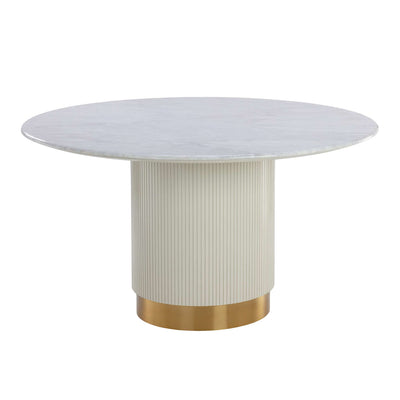 Paloma Dining Table - Round - White Marble - 54"