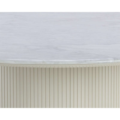 PALOMA DINING TABLE - ROUND - WHITE MARBLE - 54"