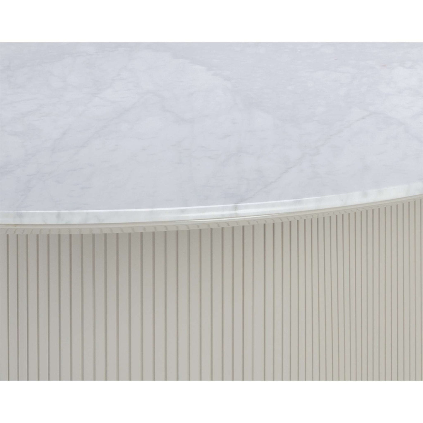 PALOMA DINING TABLE - OVAL - WHITE MARBLE - 84"