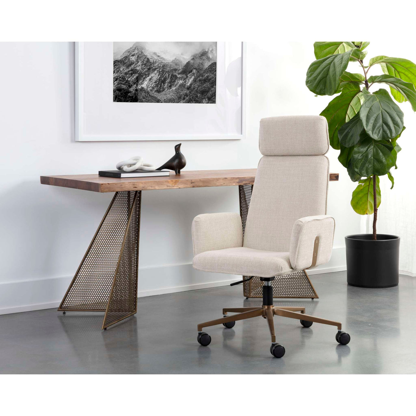 KALEV OFFICE CHAIR - CHACHA CREAM