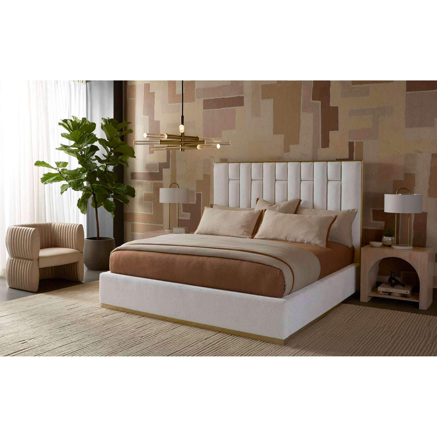 Nemu Bed - King - Rhea Light Barley