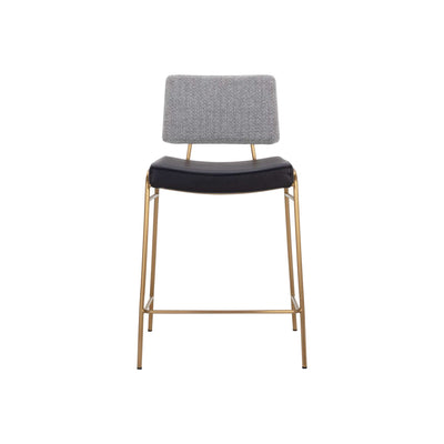 BRINLEY COUNTER STOOL - GOLD - NIGHTFALL BLACK / CHACHA GREY