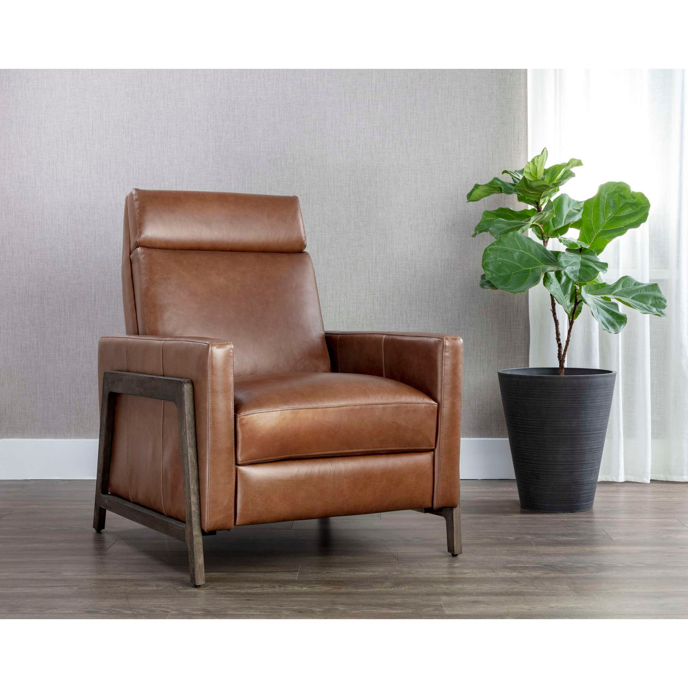 BRANDON RECLINER - SHALIMAR TOBACCO LEATHER