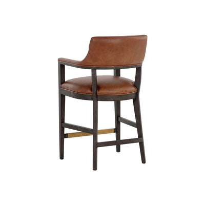 BRYLEA COUNTER STOOL - BROWN - SHALIMAR TOBACCO LEATHER