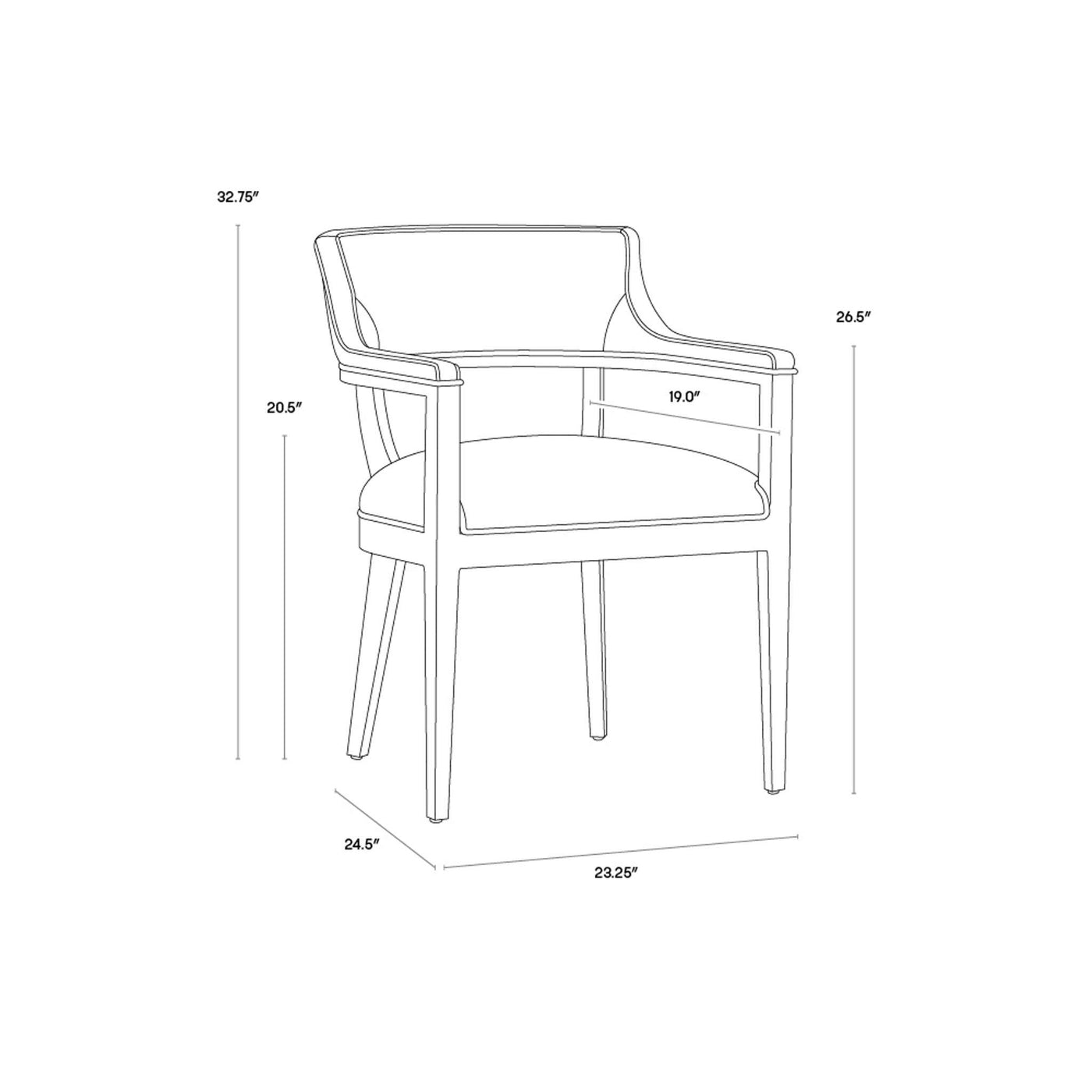 BRYLEA DINING ARMCHAIR