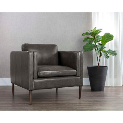 RICHMOND ARMCHAIR - BRENTWOOD CHARCOAL LEATHER