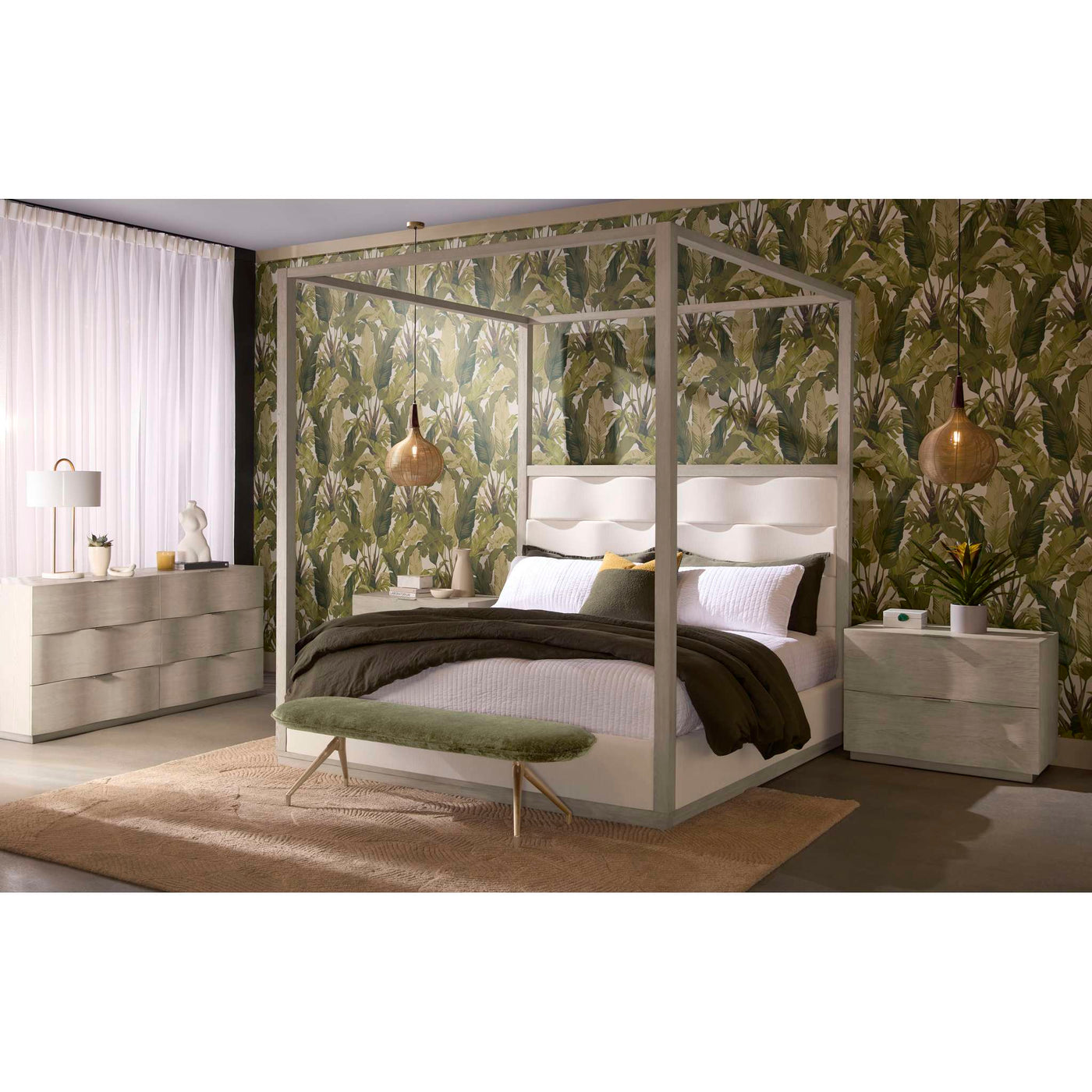 HOYOS CANOPY BED - KING - TOPAZ BEIGE