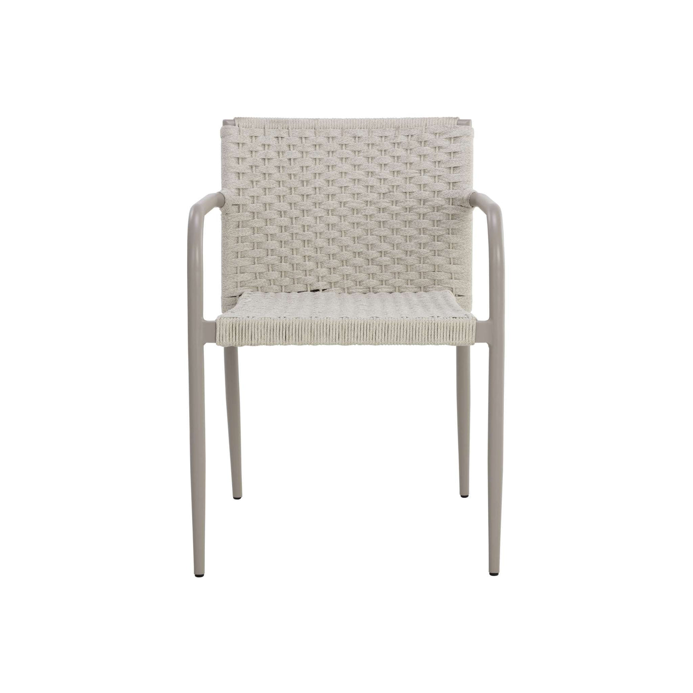 Casella Stackable Dining Armchair - Greige - Cream (Sef Of 2)