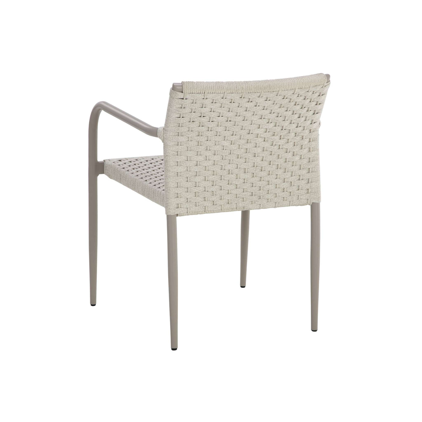 Casella Stackable Dining Armchair - Greige - Cream (Sef Of 2)