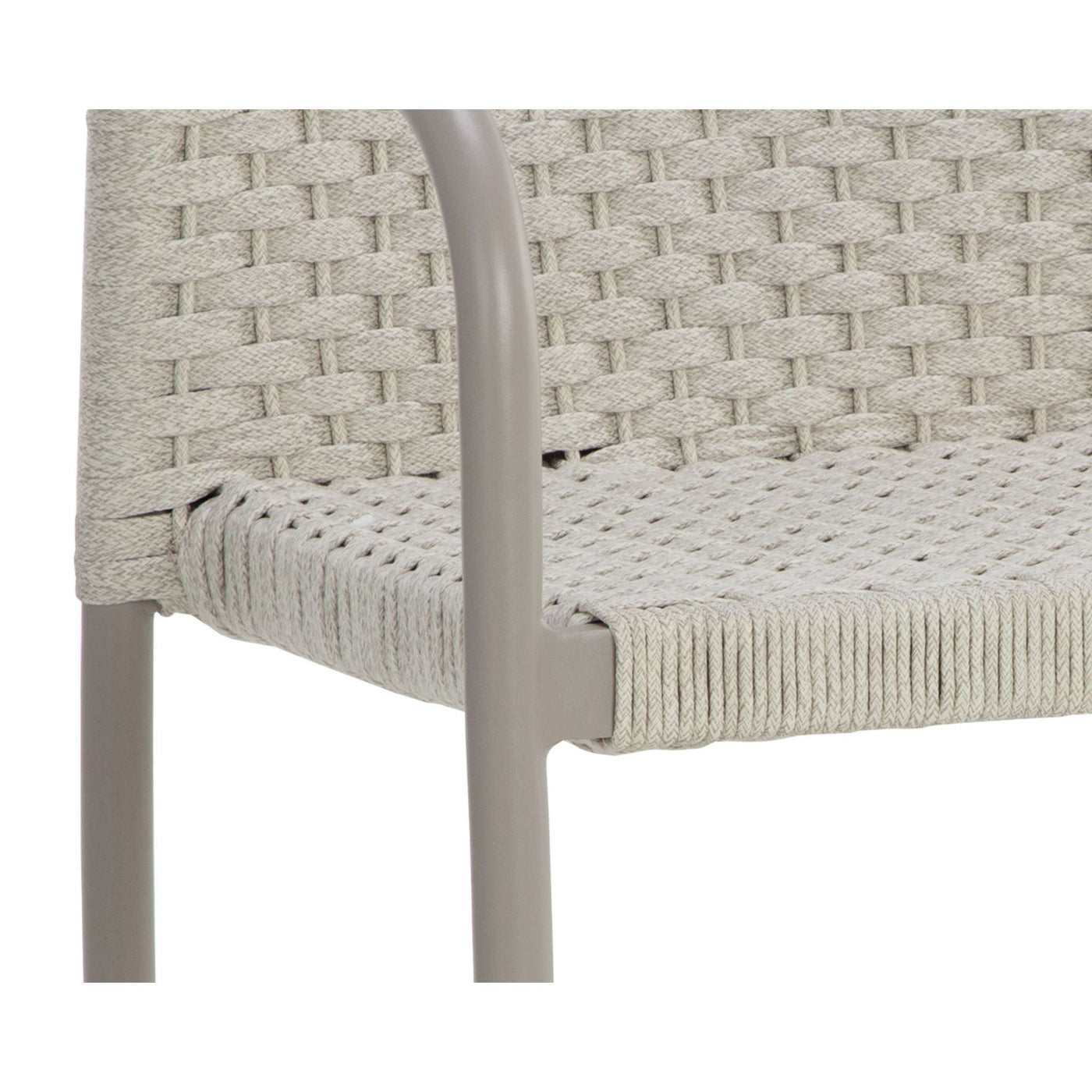 Casella Stackable Dining Armchair - Greige - Cream (Sef Of 2)