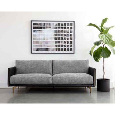 ASHI SOFA - NASH ZEBRA / COAL BLACK