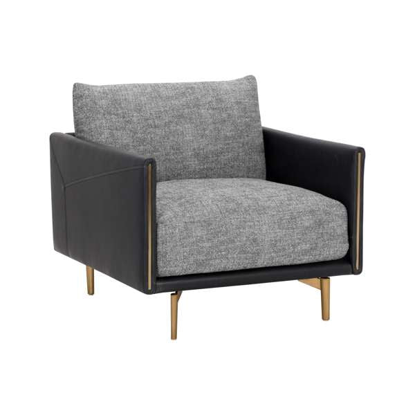 Ashi Armchair - Nash Zebra / Coal Black