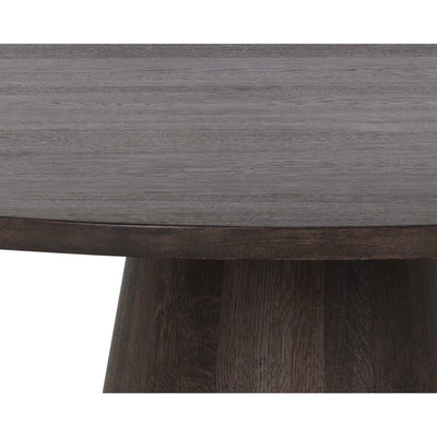 ELINA DINING TABLE - ROUND - BROWN OAK - 54"