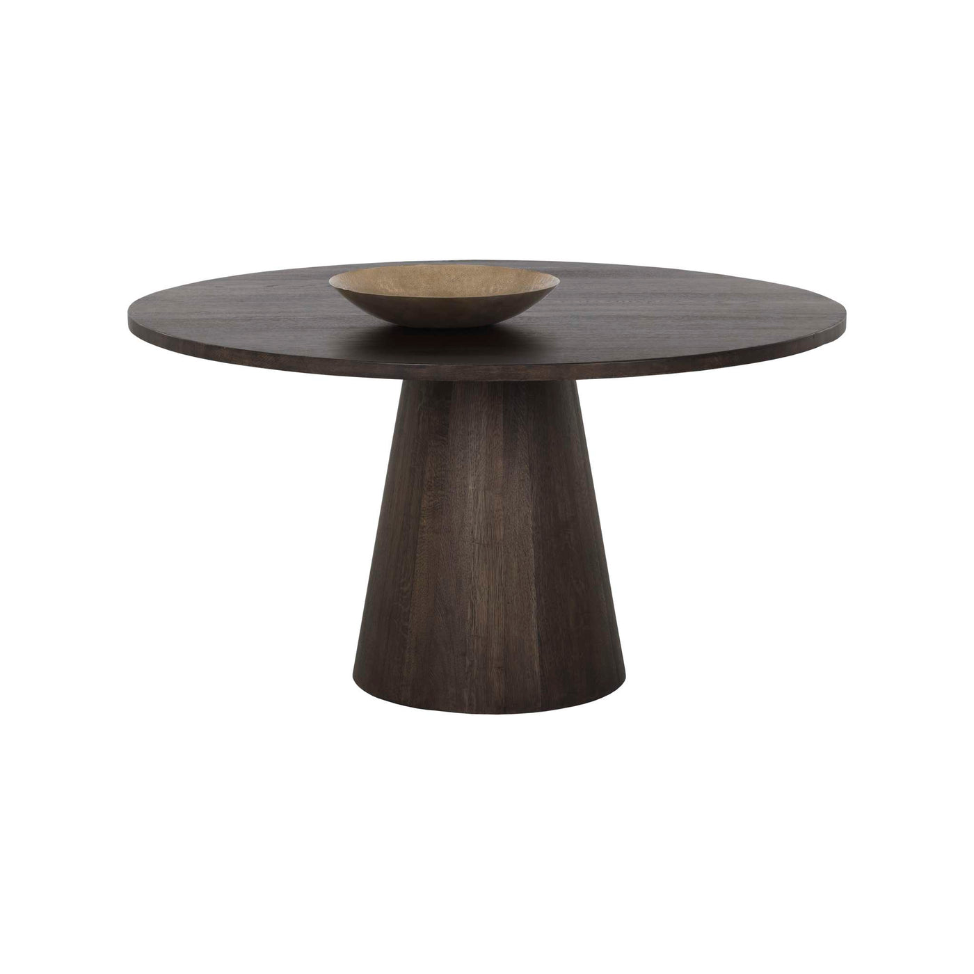 ELINA DINING TABLE - ROUND - BROWN OAK - 54"