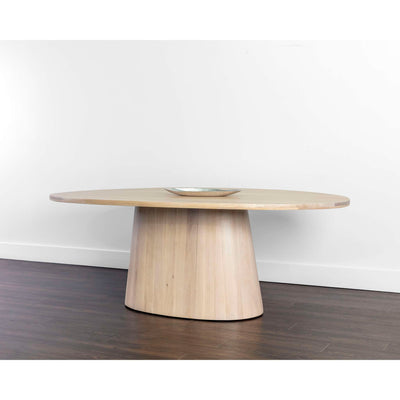 ELINA DINING TABLE - OVAL - LIGHT OAK - 84"