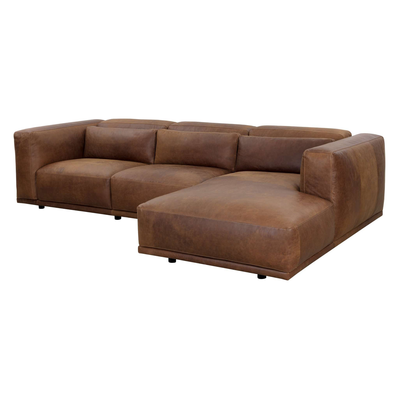 Beau Sofa Chaise - Raf & Laf - Lucia Tobacco/Cognac  Leather