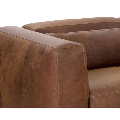 BEAU SOFA CHAISE - RAF - AGED COGNAC LEATHER